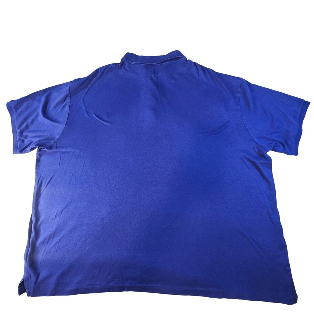 RALPH LAUREN Polo Shirt Mens 3XB Blue Big & Tall Short Sleeve Flesh Pony Logo - Picture 3 of 8